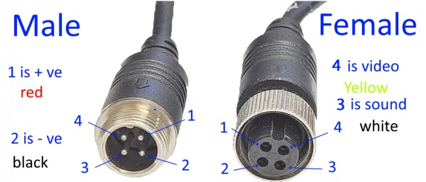 4 pin aviation connector pin out diagram